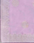Lavender Shimmer Embroidery Embellished Saree