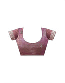 Mauve Shimmer Embroidery Embellished Saree