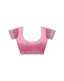 Pink Tissue Silk Embroidery Embellished Saree