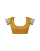 Mustard Yellow Shimmer Embroidery Embellished Saree