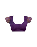 Violet Georgette Stone Work Embellished Saree