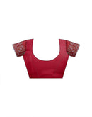 Red Georgette Stone Work Embellished Saree