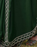 Bottle Green Shimmer Stone Work Embellished Saree
