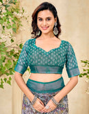 Beige Cotton Printed Saree
