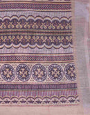 Grey Cotton Floral Printed Saree