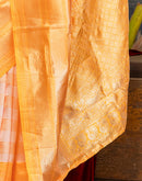 White Silk Woven Kanjivaram Saree