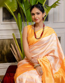 White Silk Woven Kanjivaram Saree