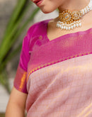 Pink Silk Woven Kanjivaram Saree