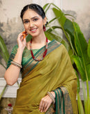 Mustard Yellow Silk Woven Kanjivaram Saree