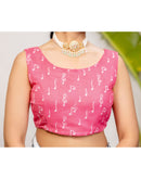 White Cotton Printed Saree