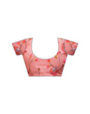 Light Pink Cotton Floral Printed Saree