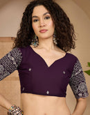 Beige Georgette Sequence Embroidery saree