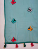 Light Blue Georgette Embroidery saree
