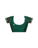 Pista Green Shimmer Chiffon Sequence Embroidery saree