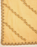 Light Yellow Shimmer Chiffon Sequence Embroidery saree