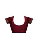 Maroon Shimmer Tissue Stone Work Swarovski saree