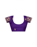 Purple Shimmer Sequence Embroidery Saree