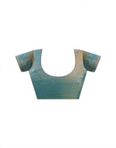 Mint Blue Shimmer Chiffon Stone Work Swarovski saree