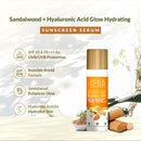 Sandalwood & Hyaluronic Acid Glow and Hydrating Sunscreen Serum | SPF50+ | PA+++