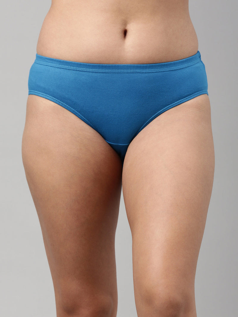 Amelie 101 Solid Soft Cotton Hipster Panty for Women - Assorted Colours AS01