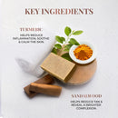 Skin Brightening Bathing Bar with Sandalwood and Turmeric
