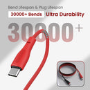 HUE X - Type C To Type C 60W 1M, Black+Red