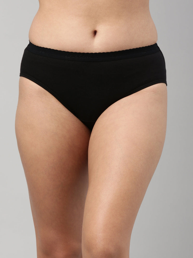 Amelie 103 Solid Outer Elastic Cotton Hipster Panty - Assorted Colours AS02