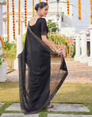 Black Shimmer Stone Work Swarovski Saree