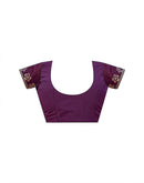 Wine Shimmer Sequence Embroidery Saree