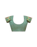 Teal Green Silk Woven Paithani Saree