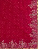 Maroon Shimmer Stone Work Swarovski Saree