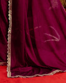 Magenta Crush Silk Lace Saree