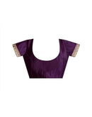Dark Purple Chinon Lace Saree
