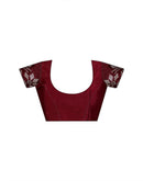 Maroon Shimmer Stone Work Swarovski Saree