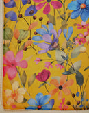 Light Yellow Georgette Floral Printed Saree