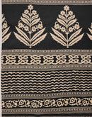 Black Satin Printed Saree