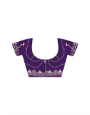 Violet Silk Sequence Embroidery Saree