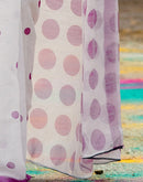 White Linen Printed Saree