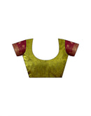 Maroon Silk Woven Printed Saree