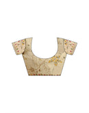 Beige Georgette Printed Bandhani Saree
