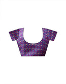 Violet Silk Embroidery Saree