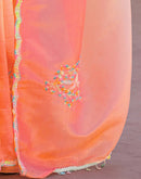 Light Blue Tissue Silk Sequence Embroidery Saree