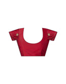 Maroon Valentine's Silk Hand Work Embellished Saree