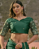 Green Silk Embroidery Saree