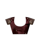 Maroon Shimmer Embroidery Saree