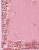 Light Pink Shimmer Embroidery Saree