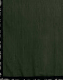 Bottle Green Chiffon Stone Work Swarovski Saree