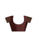 Coffee Brown Chiffon Stone Work Swarovski Saree