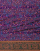 Dusty Purple Georgette Woven Printed Saree