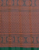 Dusty Purple Georgette Woven Printed Saree